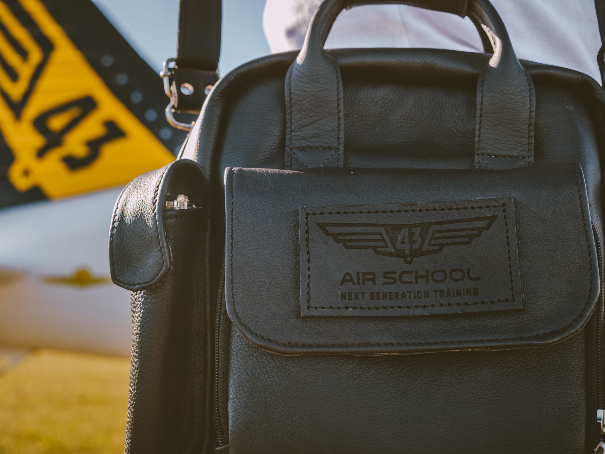 43 Flight Bag - Black Leather - Image 5